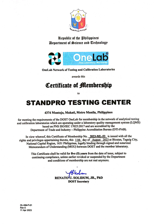 Accreditation Certificate 4