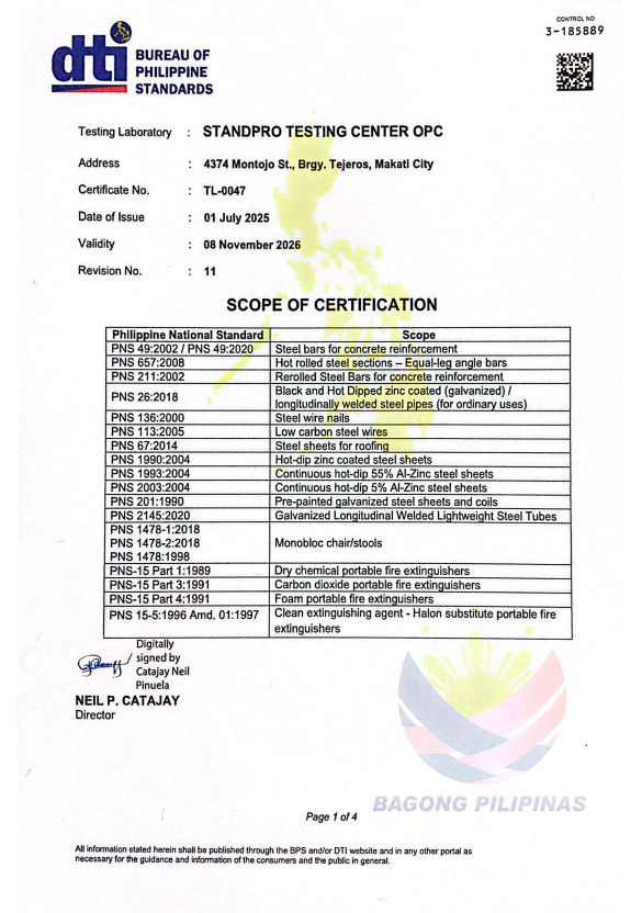 Accreditation Certificate 99